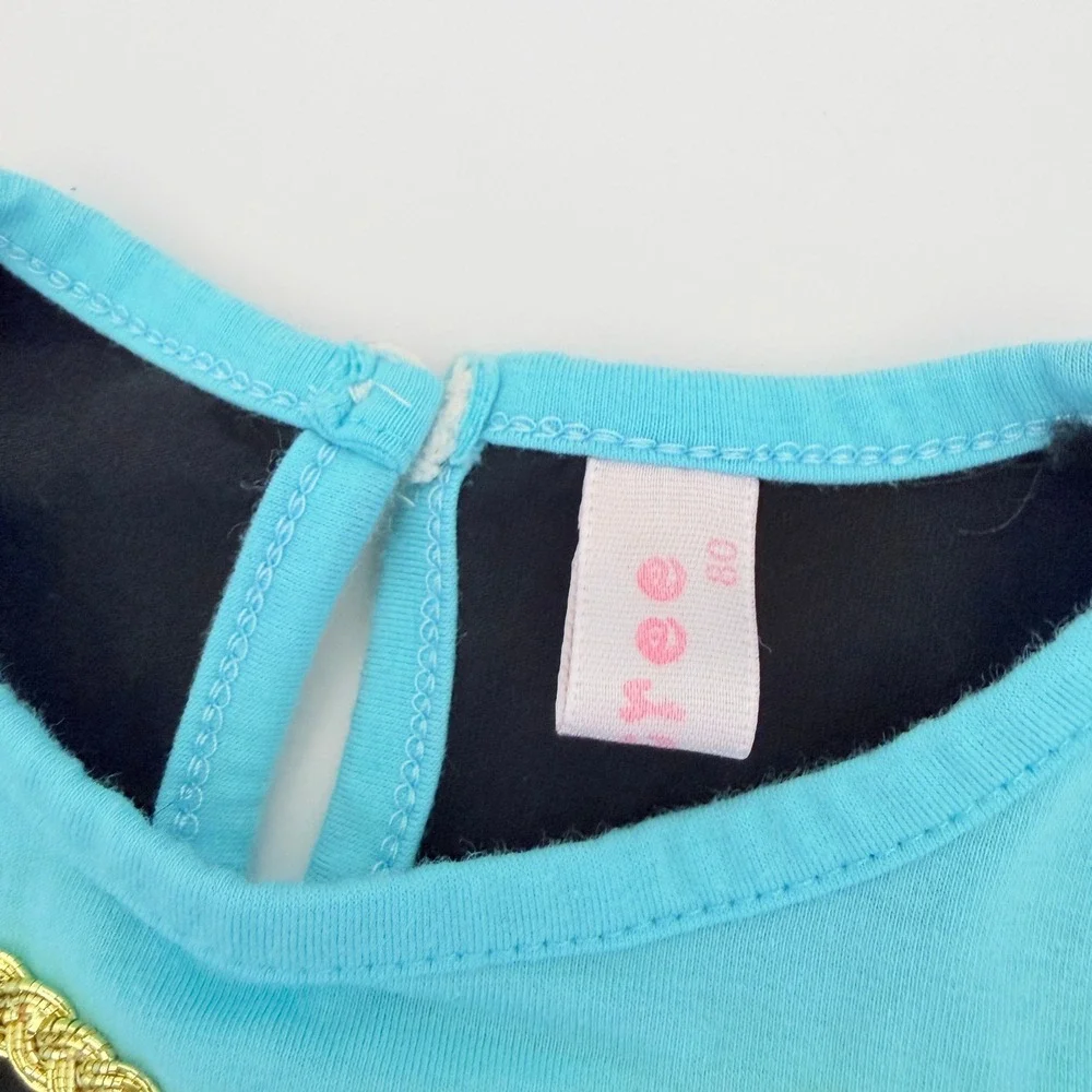 Unbranded Anna Frozen Inspired Baby Dress 9-12M Blue Black Princess Costume Tutu